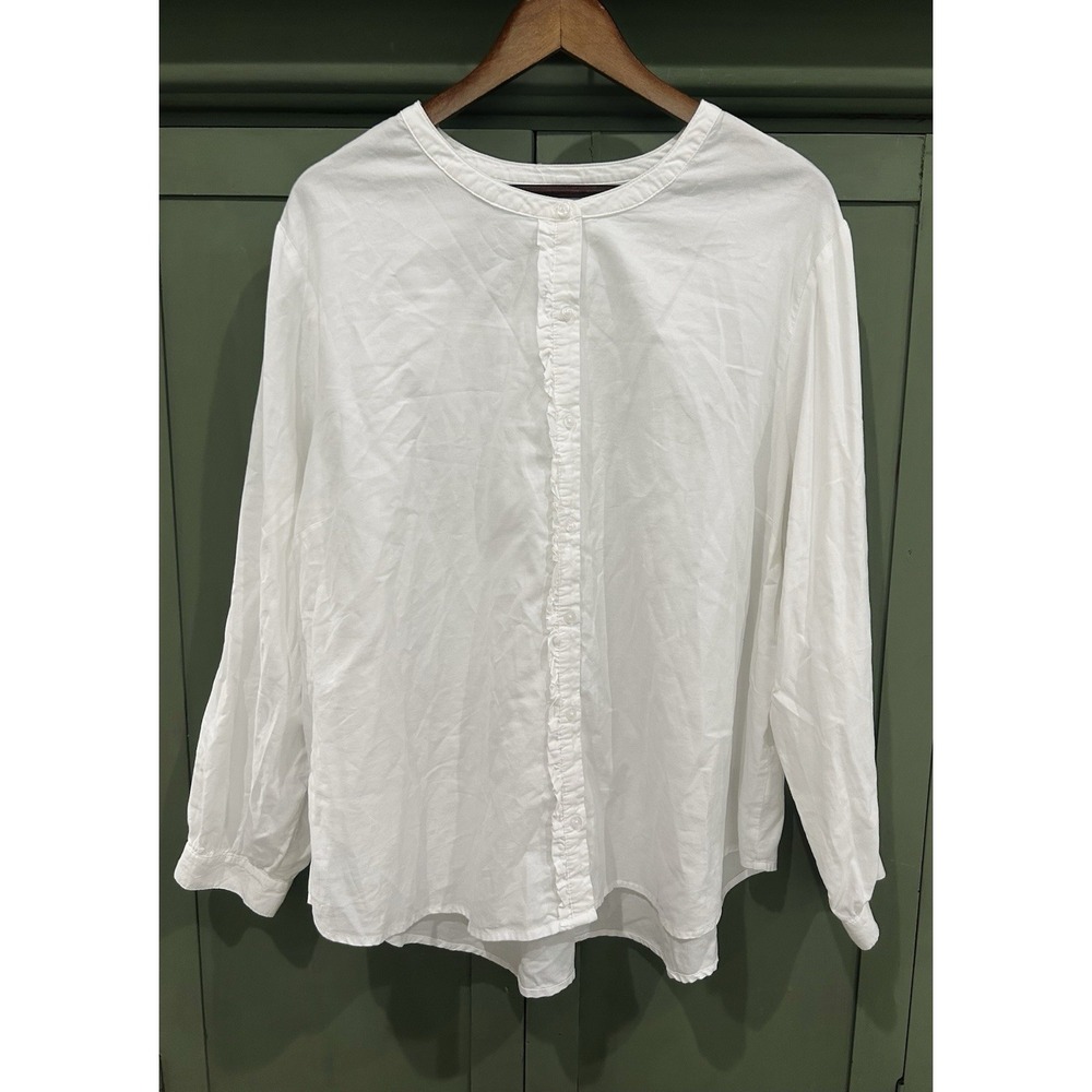 Old Navy Long Sleeve Button Down Peasant Top Size XXL Boho Edwardian Renaissance